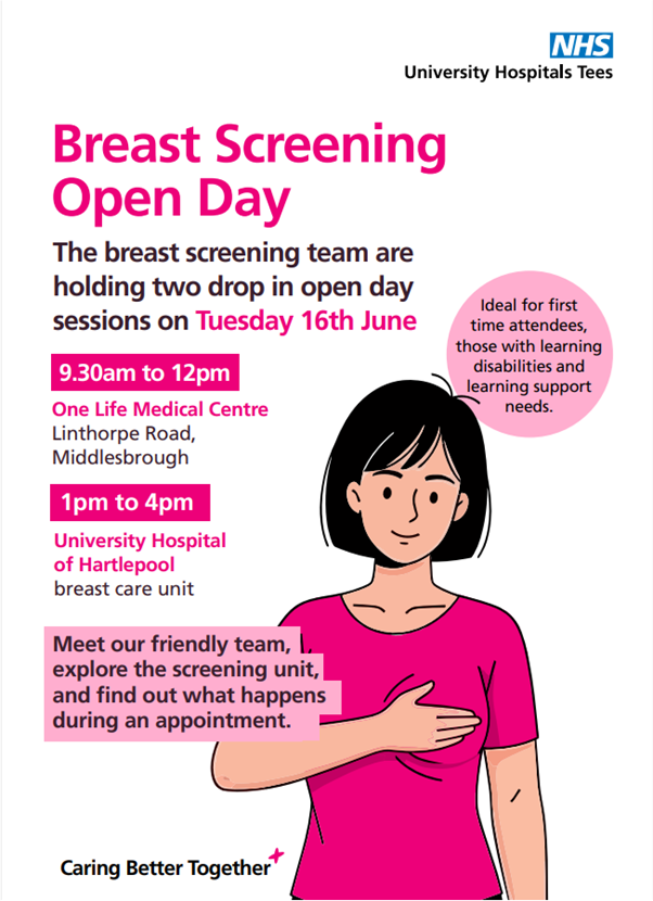 NHS University Hospital Tees Breast Screening Open Day